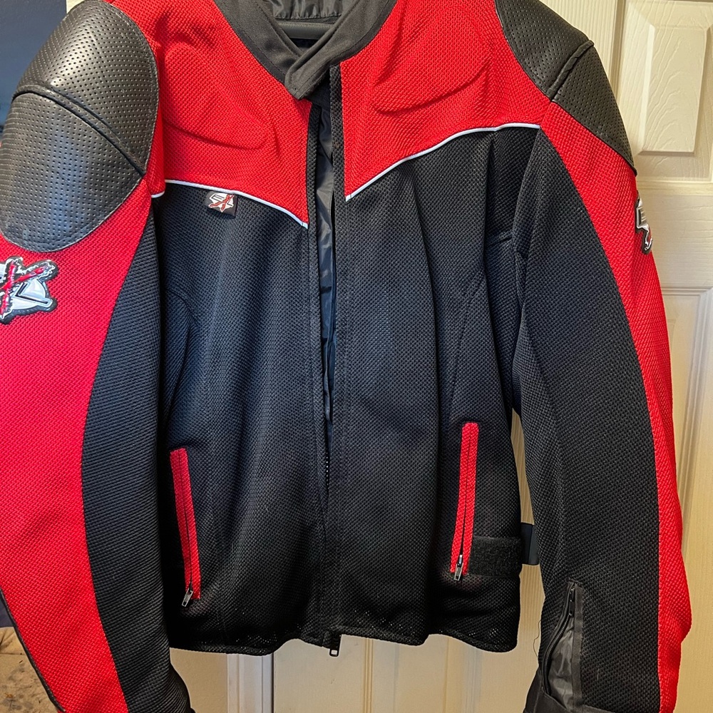 Red and Black Motorcycle Jacket